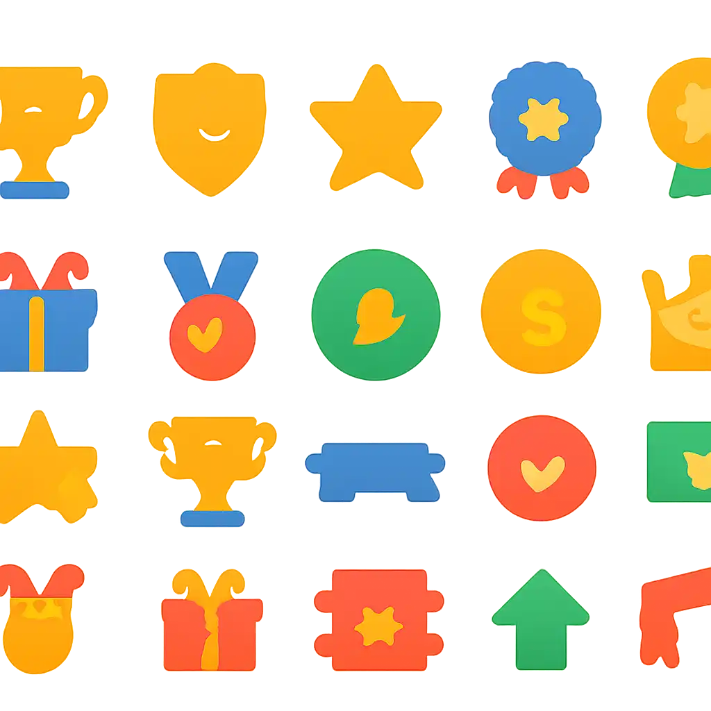 Trophy and reward icons: 92 Game bonuses graphic
